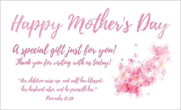 Mother's Day gift tat downloadable template. DOCX, PUB, and PDF files.