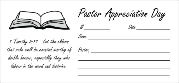 Pastor Appreciation Day Envelope Template