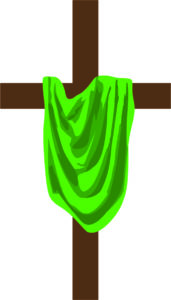 Green cloth draped cross clip art download.