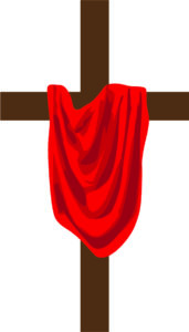  Red cloth draped cross clip art download.