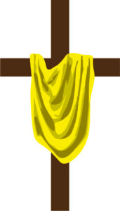 Yellow cloth draped cross clip art download.